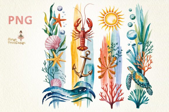 Download Ocean Brushstroke Summer Design PNG - Stroke Collection
