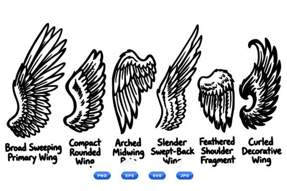 Download Angel Wing SVG Clipart Pack - Wing Collection