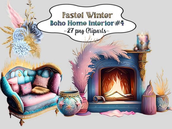 Download Pastel Winter Boho Home Interior #4 - Interior Collection