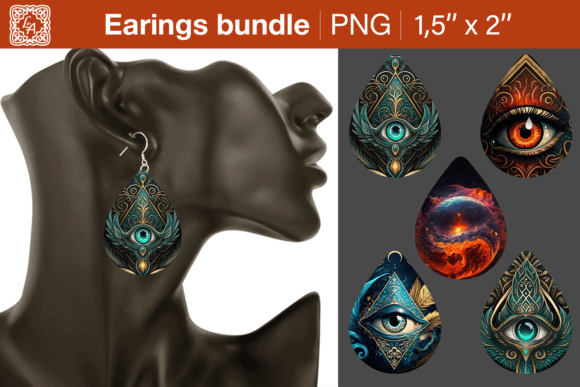 Download 10 Amulet Earrings Sublimation Designs - Amulet Collection