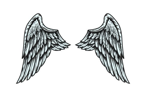 Download Wing Retro Tattoo Element. Colorful Isol - Wing Collection