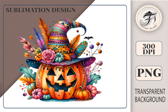 Download Boho Halloween Pumpkin Clipart Witch Hat - Premium Resources